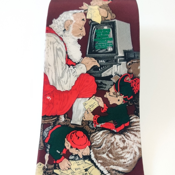 Vintage The Saturday Evening Post Christmas Tie - Picture 7 of 9